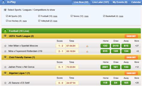 live betting markets.